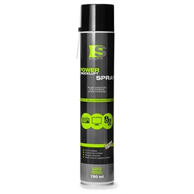 Afbeelding van 1 x 750 ml Spraytive Power persluchtspray/persluchtreiniger met 100 mm sproeiverlenging, pc reinigingsset voor het reinigen van toetsenbord, computer, camera, Air Duster