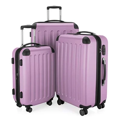 Afbeelding van HAUPTSTADTKOFFER SPREE 3 delige kofferset handbagage 55 cm, middelgrote koffer 65 grote reiskoffer 75 TSA, 4 wielen, paars