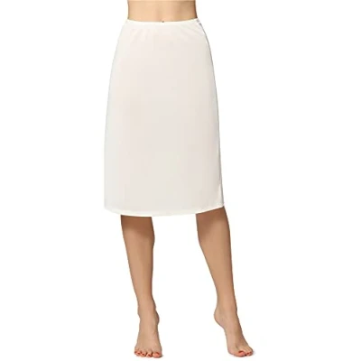 Afbeelding van Bellivalini BLV ME 4141 Dames Onderrok lang elastisch licht Viscose Ecru S