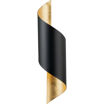Afbeelding van Leen Bakker EGLO Wandlamp Jabaloyas Zwart/goud Wandlampen Goudkleurig Staal