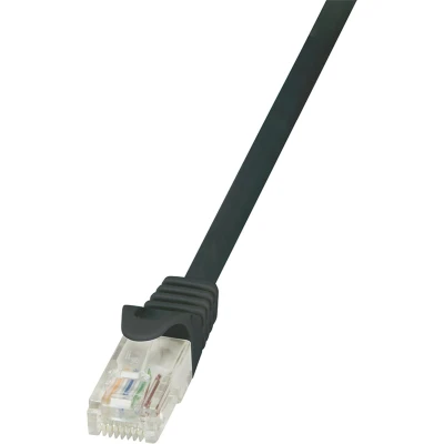 Afbeelding van LogiLink CP2013U RJ45 Netwerkkabel, patchkabel CAT 6 U/UTP 0.25 m Zwart Snagless 1 stuk(s)