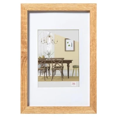Afbeelding van Walther Design Fiorito Efx040E Houten Fotolijst, Licht Eiken, 30 X 40 Cm, Met Kunstglas En Passe Partout
