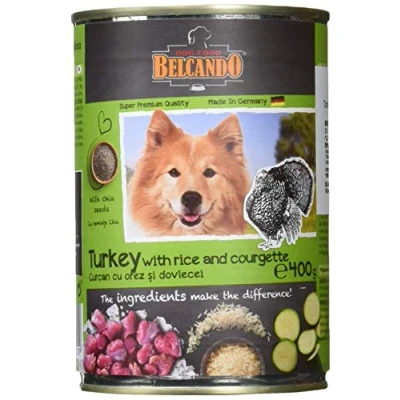Afbeelding van 6 x 400 g Belcando Super Premium Kalkoen met rijst &amp; courgette Hondenvoer