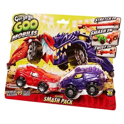 Afbeelding van Heroes of Goo Jit Zu Mobiles Blazagon Vs Shredz. Stretch &#039;em! Smash Twist Fix Them and start again! Present voor 4 jarige meisjes, jongens en fans