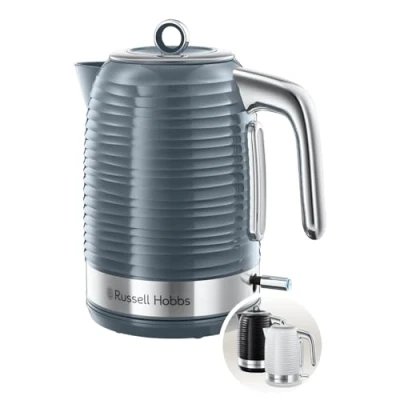 Afbeelding van Russell Hobbs Waterkoker Inspire Grijs (1,7L, 2400 Watt, Perfecte Schenktuit, Snelkookfunctie, Verwijderbare Anti kalkfilter) 24363 70 (Exclusief bij Amazon)
