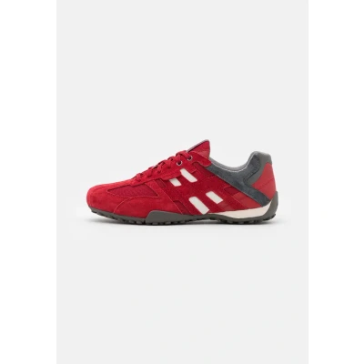 Afbeelding van Geox UOMO Snake Sneakers laag, Heren, Maat: 40, Red/grey Leer en textiel