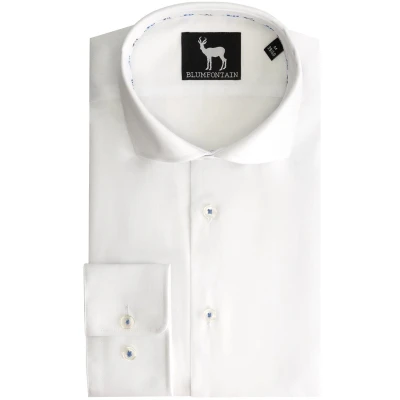 Afbeelding van GENTS Blumfontain linnenprint uni wit ML7 L7 41/42