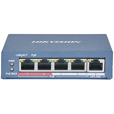 Afbeelding van Switch Hikvision DS 3E0105P E 4 x PoE (Refurbished A)