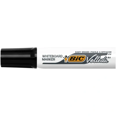 Afbeelding van Viltstift Bic Velleda 1781 whiteboard schuin large zwart