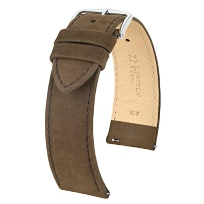 Afbeelding van HIRSCH Uniseks horlogeband nubuckleer model Osiris 20 mm, Riemen.