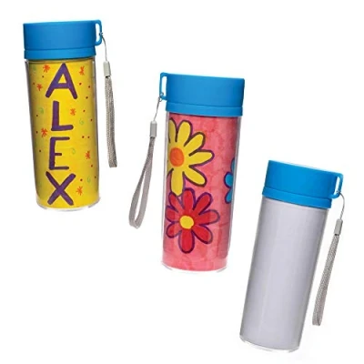 Afbeelding van Baker Ross blanco reisbeker (1 stuks) perfect voor kinderen om te versieren en als cadeau idee