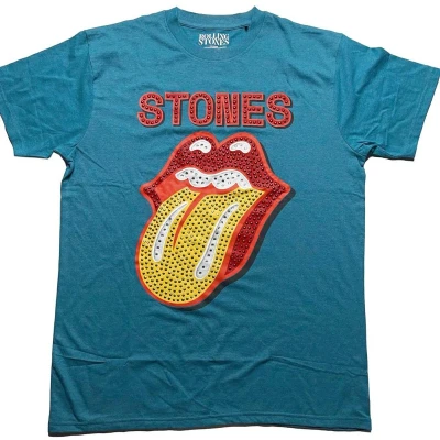 Afbeelding van The Rolling Stones Dia Tongue Heren T shirt S Blauw