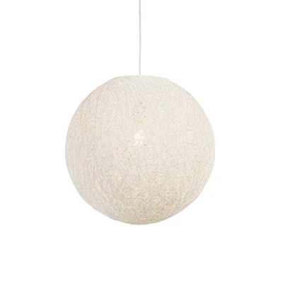 Afbeelding van QAZQA Landelijke hanglamp wit 45 cm Corda