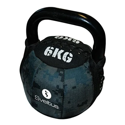 Afbeelding van Sveltus Soft Kettlebell 6 kg zwart krachttraining spiertraining gewichten