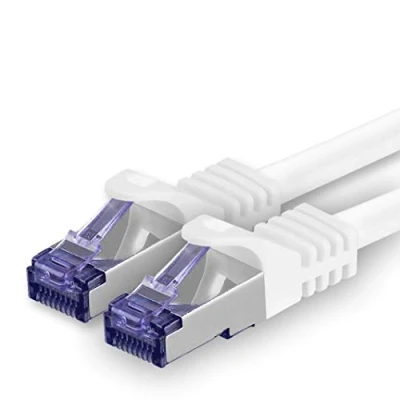 Afbeelding van Cat.7 Ethernet Cable Gigabit LAN Netwerkkabel RJ45 5m wit 1 stuk Cat7 kabel Patchkabel (SFTP/PIMF/LSZH) ruwe 10 Gb/s met Rj 45 connector Cat.6a x 5 meter