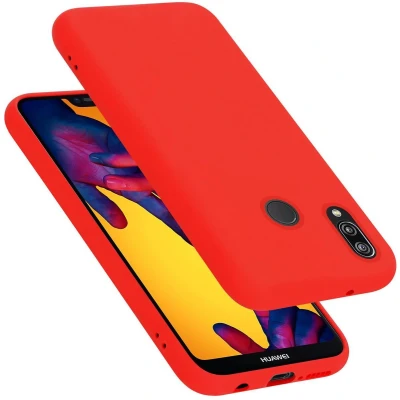Afbeelding van Cadorabo Hoesje geschikt voor Huawei P20 LITE 2018 / NOVA 3E Case in LIQUID ROOD Beschermhoes TPU silicone Cover