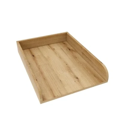 Afbeelding van regalik Verschoonblad Universeel, Aankleedopzetstuk voor Dressoirs van Elke Breedte, Afneembaar Aankleedblad, Afgeronde Frontpanelen, Eik, 72cm x 54cm