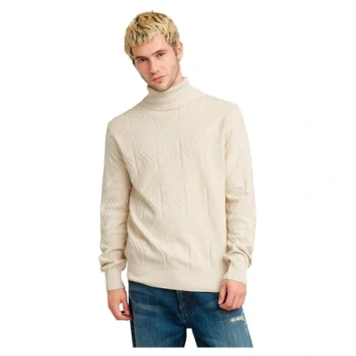 Afbeelding van G STAR Zigzag Structure Turtle Trui, Heren, Maat: XXL, Whitebait