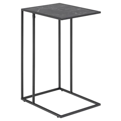 Afbeelding van Infinity bijzettafel marmer decor zwart.