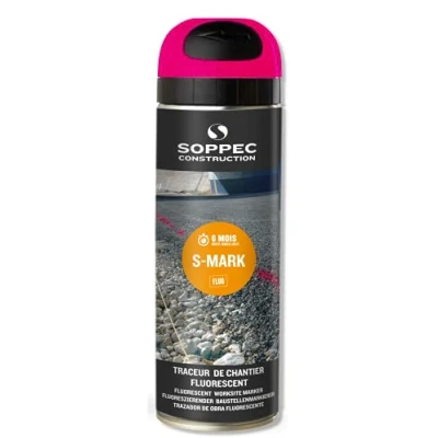 Afbeelding van 12 stuks Markeringsverf Soppec S MARK cerise, spuitbus à 500 ml.