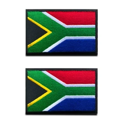Afbeelding van 2 stuks Zuid Afrika vlag klittenband patch Tactisch nationaal embleem, geborduurde met klittenbandsluiting, militaire voor reizen rugzakken kleding uniform vest jersey