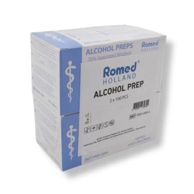 Afbeelding van Alcoholdoekjes set Medi Inn 30 x 65 mm van 2 (2 100 stuks)