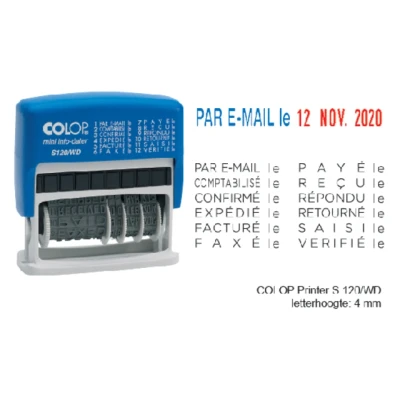 Afbeelding van Woord datumstempel Colop S120 mini info dater 4mm frans