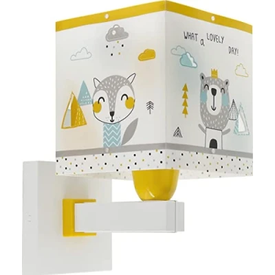 Afbeelding van Dalber kinder wandlamp kinderkamer kinderlamp Hello Little dieren