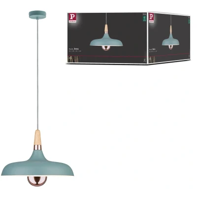 Afbeelding van Paulmann Neordic Juna 79655 Hanglamp LED E27 20 W Zachtgroen, Koper, Hout
