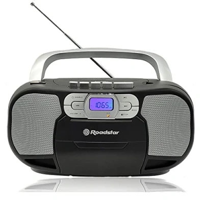 Afbeelding van Roadstar RCR 4635UMP/BK Draagbare CD radio, cassette, digitale radio PLL FM boombox MP3 speler, USB, AUX IN, hoofdtelefoonuitgang, zwart