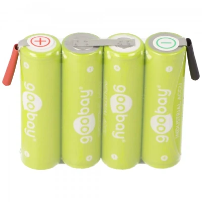 Afbeelding van Goobay 4x AA (Mignon) 2100 mAh soldeerlip (Z), nikkel metaalhydride batterij (NiMH), 4.8 V