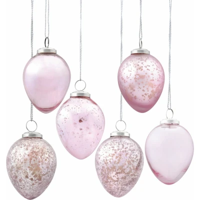Afbeelding van LOBERON Paasei set van 6 Cataleya roze