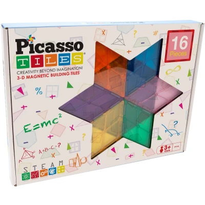 Afbeelding van PicassoTiles Picasso Tegels Geometrie Stijlen Set (PT16)
