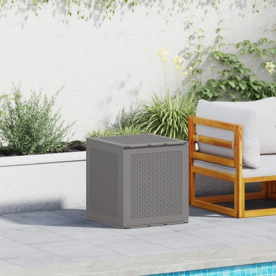 Afbeelding van vidaXL Tuinopbergbox Lichtgrijs 55x53x57 cm PP