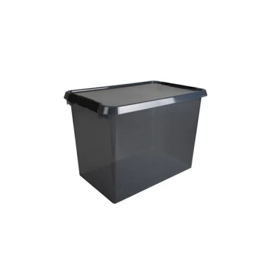 Afbeelding van Sunware Comfort Line opbergbox 72 liter 60 x 40 42 cm transparant grijs/zwart