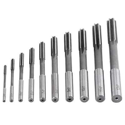 Afbeelding van 3,4,5,6,7,8,9,10,11,12mm Duurzaam HSS ruimer Set, Rechte schacht Frees Tool H7 Chucking Machine Hand ruimers ruimen Set 10 STKS