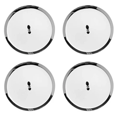Afbeelding van Glorex 6 7021 301 kandelaar zilver, 4 stuks, diameter ca. 8 cm, voor het ontwerp van bloemstukken en kransen bevestiging kaarsen