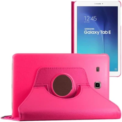 Afbeelding van ebestStar Hoes voor Samsung Galaxy Tab E 9.6 T560, T561 Roterende Etui, 360 Draaibare Hoesje, standfunctie, rotatie case cover, Roze [Tab: 241.9 x 149.5 8.5mm, 9.6&#039;&#039;]