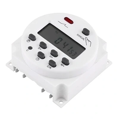 Afbeelding van Digitale LCD timer, wekelijkse programmeerbaar, voor microcomputer, geprogrammeerd en door timer (24 V)