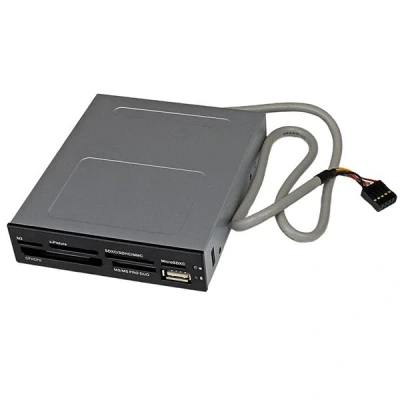 Afbeelding van StarTech.com Interne USB 2.0 multimedia card reader 22 in 1 front panel kaartlezer 3,5