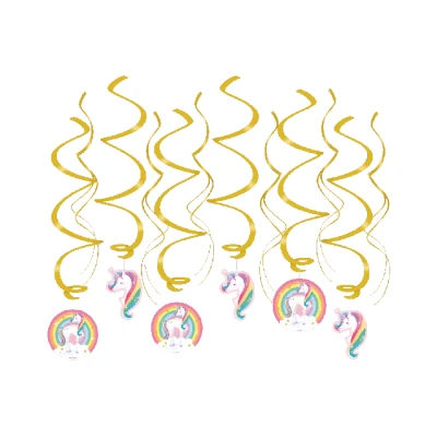 Afbeelding van Unicorn Party Swirls 12 Stuks