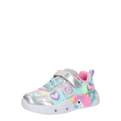Afbeelding van Skechers Eenhoorn Charmer Lil Heart Sparkles Sneaker, Zilver/Multi, 6 UK Kind, Zilver Multi, Child