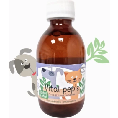 Afbeelding van KasTete Franse natuurlijke ReVitaliserende siroop voor honden en katten energie prestatie extracten 200ml