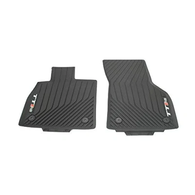 Afbeelding van Audi 8S0061221A041 rubberen vloermatten rubbermatten 2X vooraan all weather matten, zwart, met TTRS opschrift