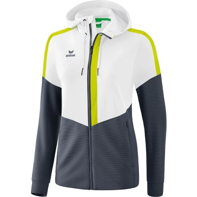 Afbeelding van Erima Squad trainingsjack met capuchon dames wit/slate grey/lime
