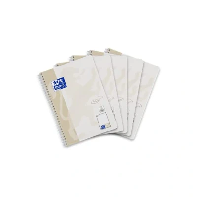Afbeelding van Oxford Touch Collegeblok B5 Puntger/Gestippeld, 160 pagina&#039;s, lichtgrijs, 5 stuks