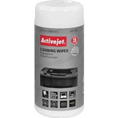 Afbeelding van ActiveJet AOC 301 Kantoorapparatuur Reinigingsdoekjes 100 stuks.