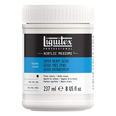 Afbeelding van Liquitex 7808 Professional extra zware gesso, titanium witte impasto gesso die sculpturale vormen kan vasthouden. 237ml Pot