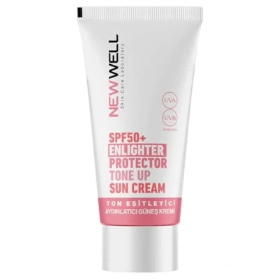 Afbeelding van NEWWELL SPF50+ zonnecrème, 50 ml, blauwlichtbescherming, gelijkmatig, anti aging, stralende en gladde huid, waterbestendig, met lichte absorptie