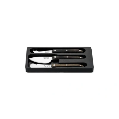 Afbeelding van Kaasmes Laguiole Style de Vie Innovation Line Grijs Pakka (3 Delig)